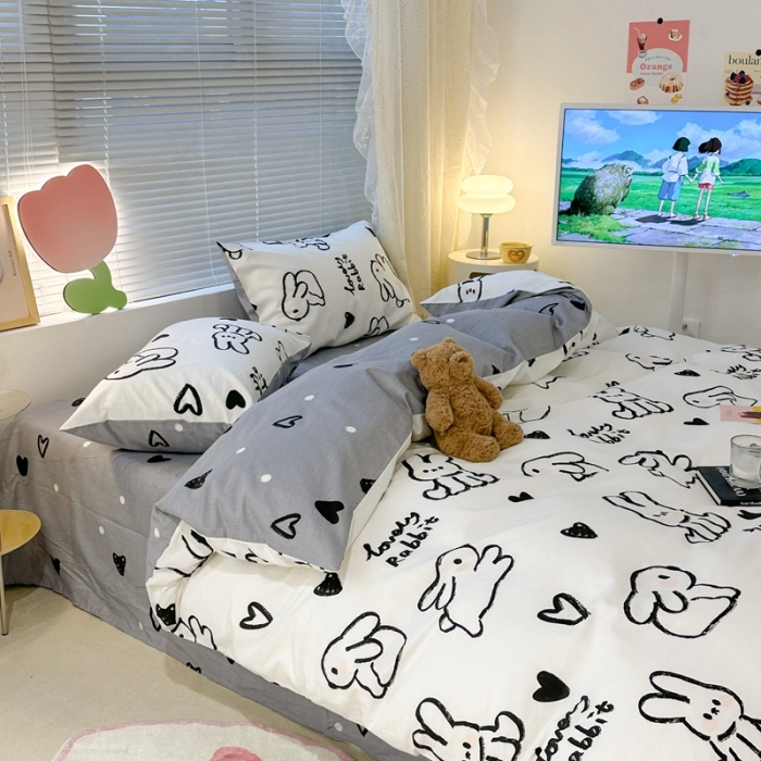 91家纺网 家纺一手货源 找家纺 （总）昔可 2023新款全棉卡通系列四件套