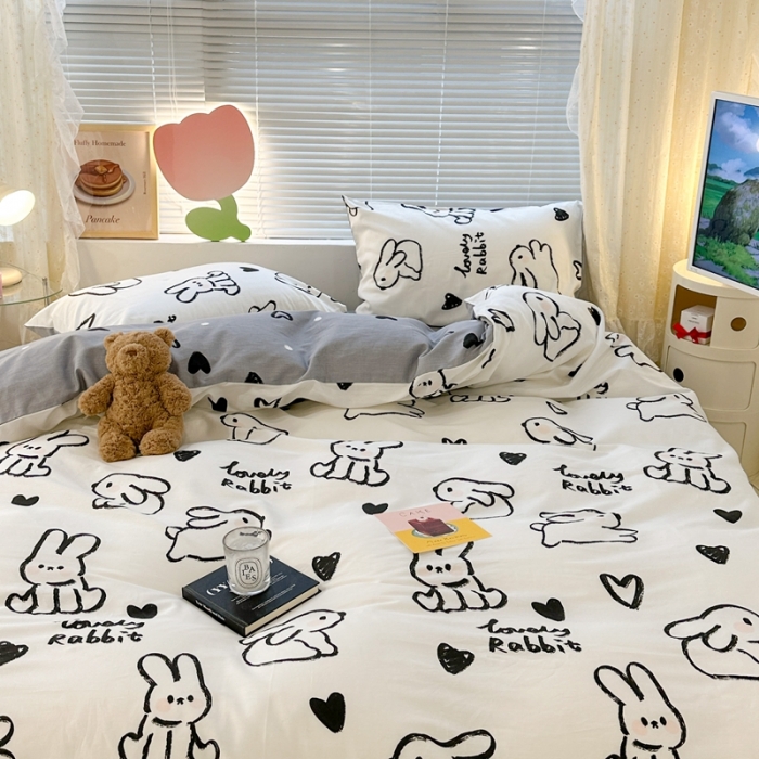 91家纺网 家纺一手货源 找家纺 （总）昔可 2023新款全棉卡通系列四件套