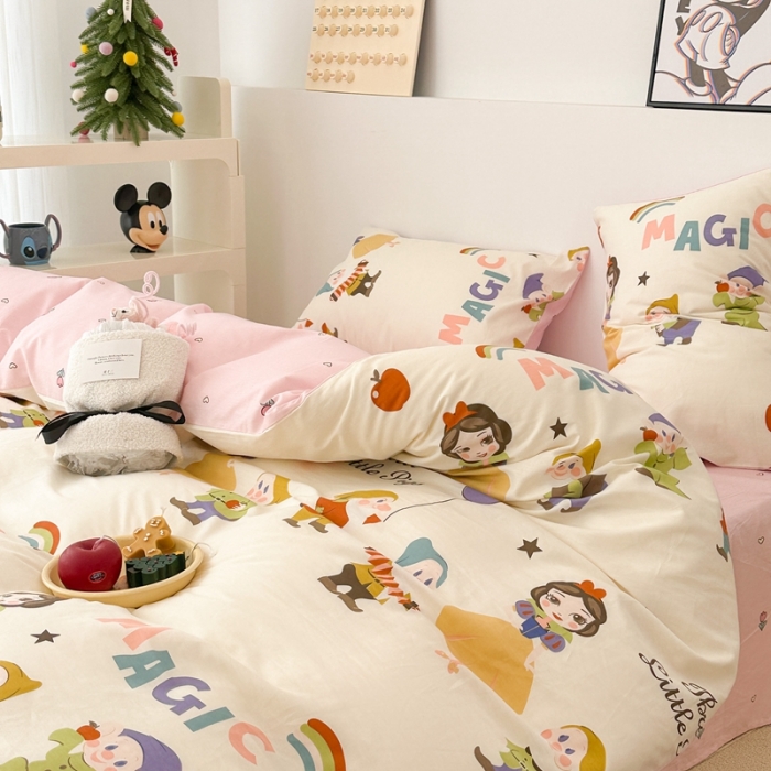 91家纺网 家纺一手货源 找家纺 昔可家纺 2023新款迪士尼系列全棉四件套 七个小矮人