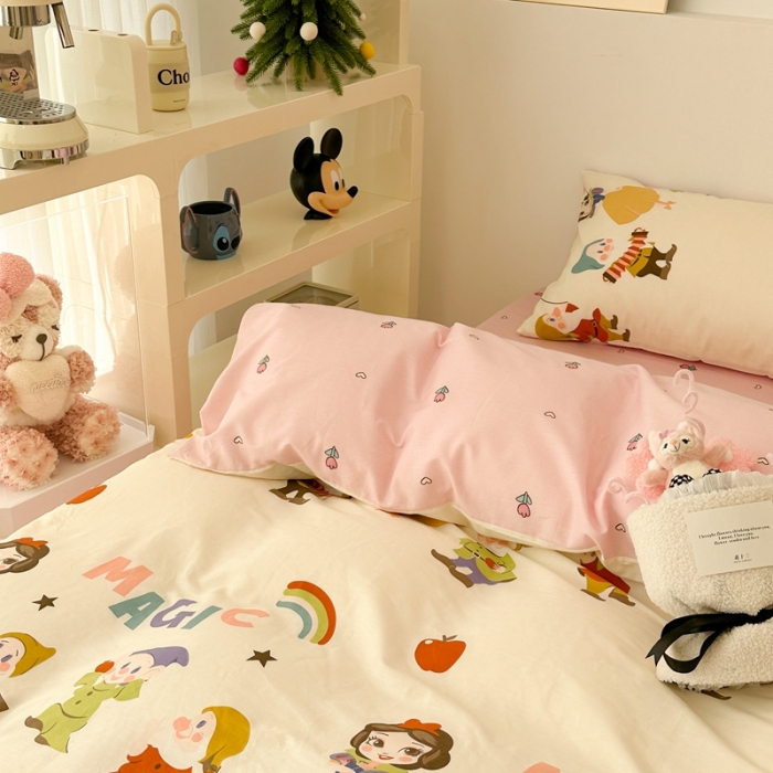 91家纺网 家纺一手货源 找家纺 昔可家纺 2023新款迪士尼系列全棉四件套 七个小矮人