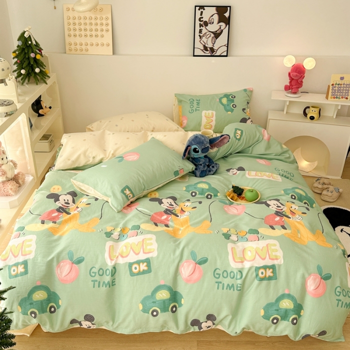 91家纺网 家纺一手货源 找家纺 昔可家纺 2023新款迪士尼系列全棉四件套 汽车布鲁托