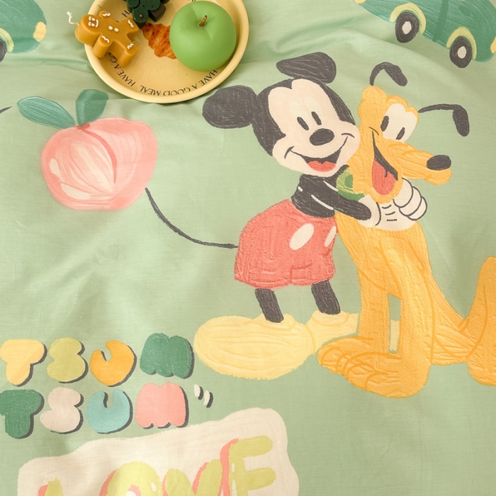 91家纺网 家纺一手货源 找家纺 昔可家纺 2023新款迪士尼系列全棉四件套 汽车布鲁托