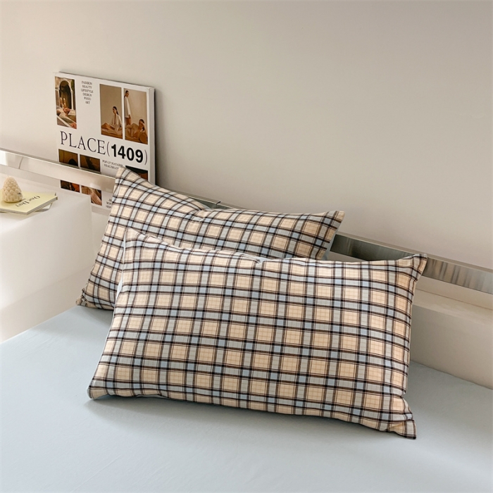 91家纺网 家纺一手货源 找家纺 蓝巢 2023新款全棉色织水洗棉四件套 瑞贝卡兰