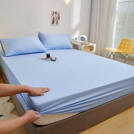 91家纺网 家纺一手货源 找家纺 （总）思诺羽 2024新款亲肤磨毛纯色单床笠(所有尺寸均可定制)