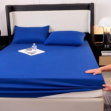 91家纺网 家纺一手货源 找家纺 思诺羽 2024新款亲肤纯色防水床笠(所有尺寸均可定制)   宾利蓝