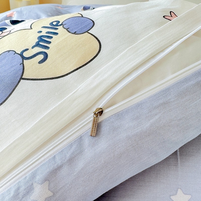 91家纺网 家纺一手货源 找家纺 卡普纯棉全棉四件套13070喷气床单款床笠款三件套 发条兔