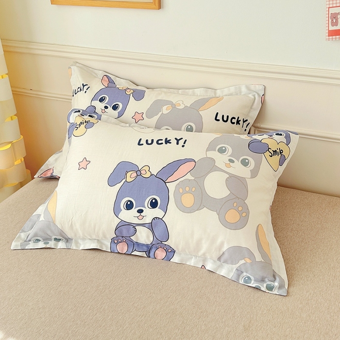 91家纺网 家纺一手货源 找家纺 卡普纯棉全棉四件套13070喷气床单款床笠款三件套 发条兔