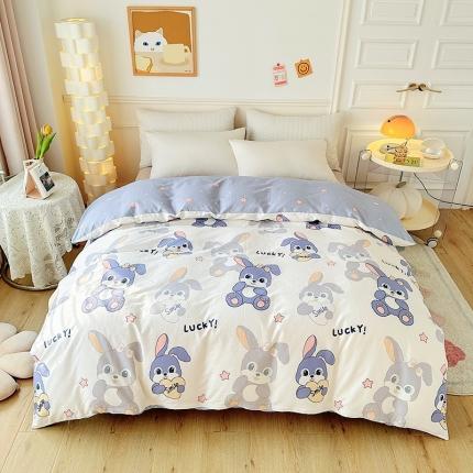 91家纺网 家纺一手货源 找家纺 卡普家居 2025新款全棉13070单品被套 发条兔