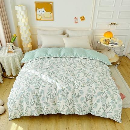 91家纺网 家纺一手货源 找家纺 卡普家居 2025新款全棉13070单品被套 蓝风铃