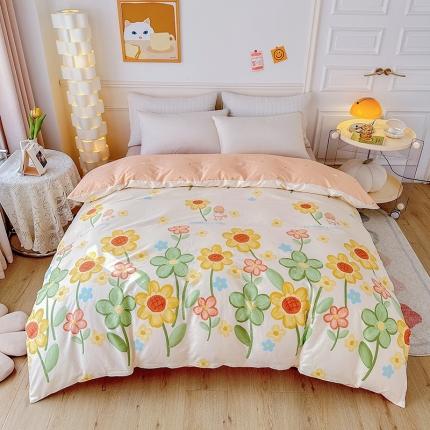 91家纺网 家纺一手货源 找家纺 卡普家居 2025新款全棉13070单品被套 向阳花语