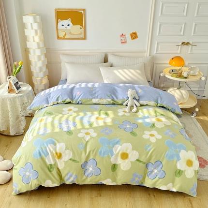 91家纺网 家纺一手货源 找家纺 卡普家居 2025新款全棉13070单品被套 雅秀-绿