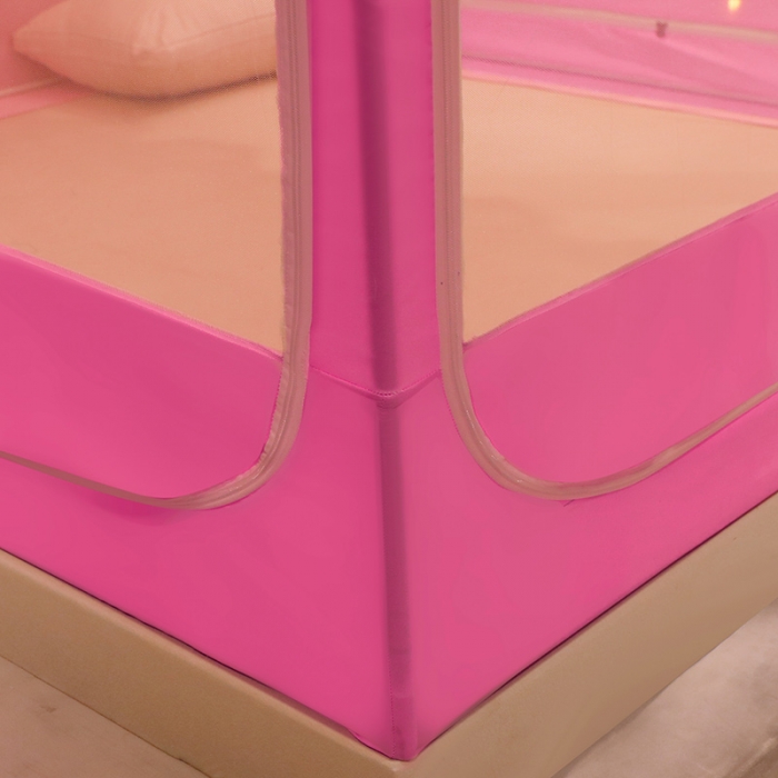 91家纺网 家纺一手货源 找家纺 千逸虹 2024新款防尘坐床回底蚊帐 优梦-魅粉