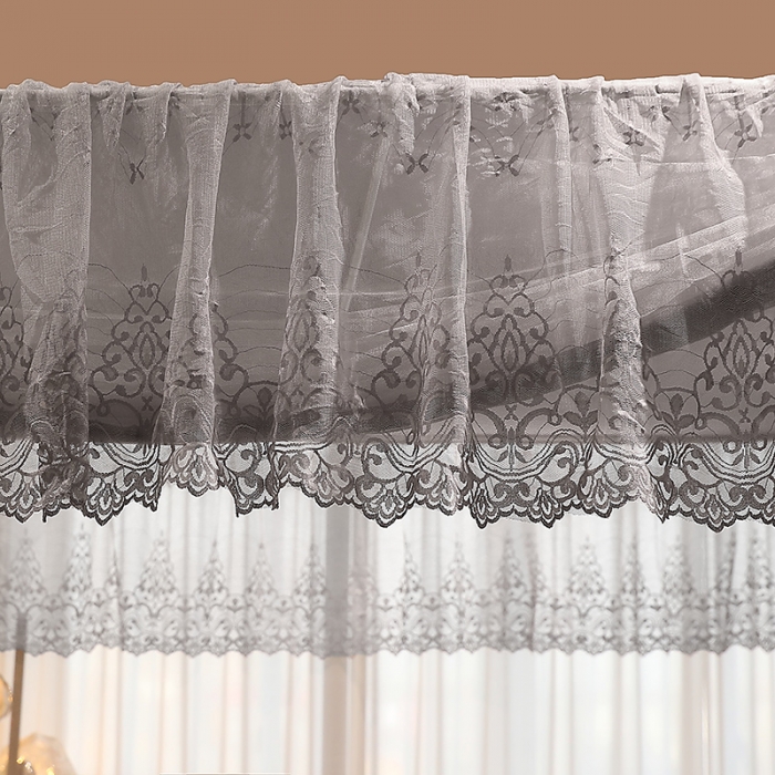 91家纺网 家纺一手货源 找家纺 千逸虹 2024新款防尘坐床回底蚊帐 优梦-星灰