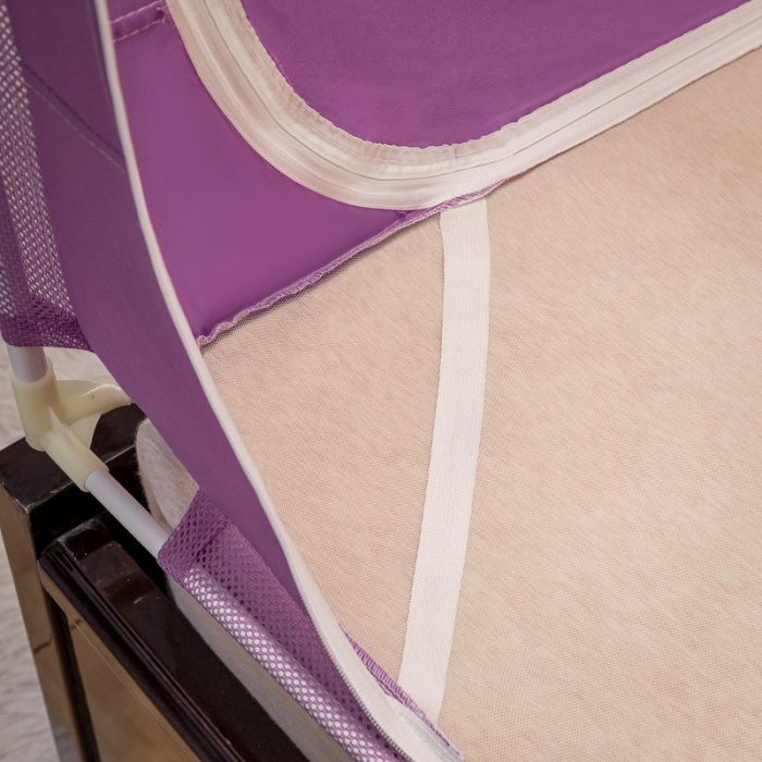 91家纺网 家纺一手货源 找家纺 兆星 2023新款外穿三开门方顶坐床蚊帐 高贵紫