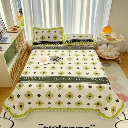 91家纺网 家纺一手货源 找家纺 岚吉家纺 2024新款全棉花边床盖三件套 温宁