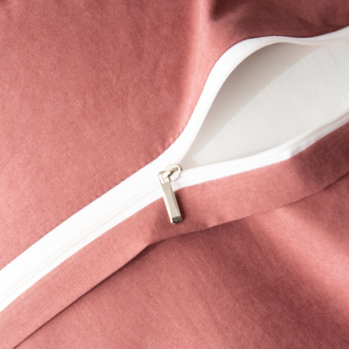 91家纺网 家纺一手货源 找家纺 棉生活家纺 2023新款水洗牛奶蛋白棉四件套 海棠红