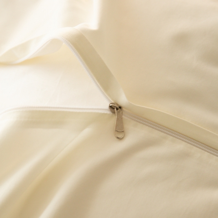 91家纺网 家纺一手货源 找家纺 棉生活家纺 2023新款水洗牛奶蛋白棉四件套 奶油白