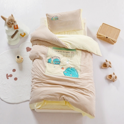 91家纺网 家纺一手货源 找家纺 （总）A类全棉水洗棉儿童套件幼儿园被子三件套宝宝午睡六件套