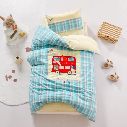 91家纺网 家纺一手货源 找家纺 （总）A类全棉水洗棉儿童套件幼儿园被子三件套宝宝午睡六件套