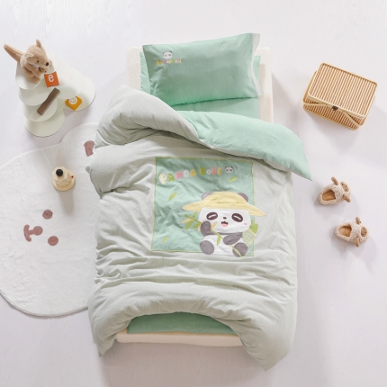 91家纺网 家纺一手货源 找家纺 （总）A类全棉水洗棉儿童套件幼儿园被子三件套宝宝午睡六件套
