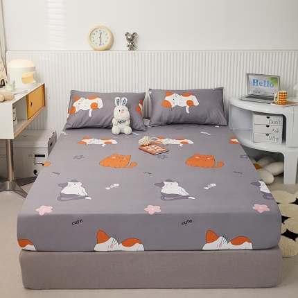 91家纺网 家纺一手货源 找家纺 （总）思诺羽 2024新款亲肤印花防水床笠(所有尺寸均可定制)