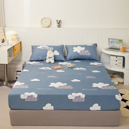 91家纺网 家纺一手货源 找家纺 （总）思诺羽 2024新款亲肤印花防水床笠(所有尺寸均可定制)