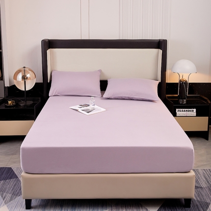 91家纺网 家纺一手货源 找家纺 （总）思诺羽 2024新款亲肤纯色防水床笠(所有尺寸均可定制)