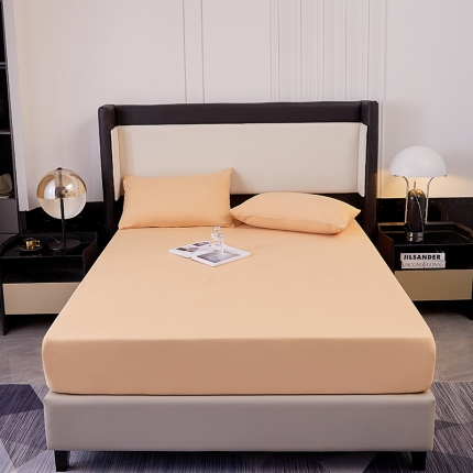 91家纺网 家纺一手货源 找家纺 （总）思诺羽 2024新款亲肤纯色防水床笠(所有尺寸均可定制)