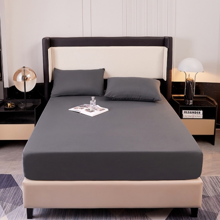 91家纺网 家纺一手货源 找家纺 （总）思诺羽 2024新款亲肤纯色防水床笠(所有尺寸均可定制)