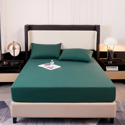 91家纺网 家纺一手货源 找家纺 （总）思诺羽 2024新款亲肤纯色防水床笠(所有尺寸均可定制)