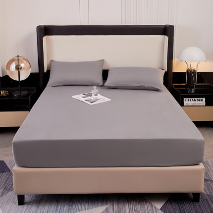 91家纺网 家纺一手货源 找家纺 （总）思诺羽 2024新款亲肤纯色防水床笠(所有尺寸均可定制)