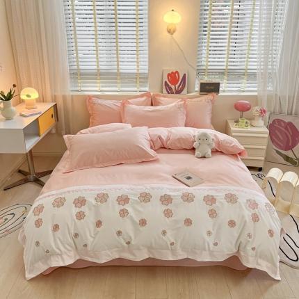 91家纺网 家纺一手货源 找家纺 （总）苏美 2024新款全棉13376绣花四件套