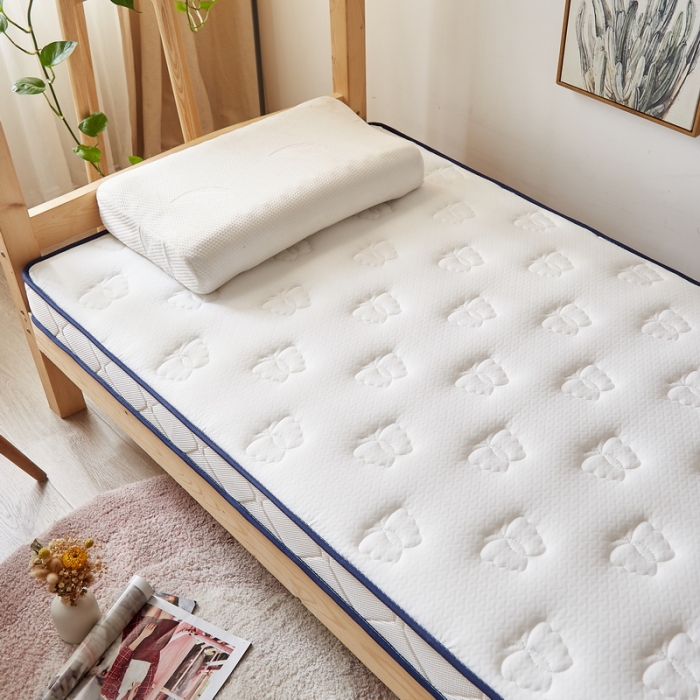 91家纺网 家纺一手货源 找家纺 （总）祁恋婷 2023新款针织棉提花立体乳胶学生床垫【床垫遮盖物】