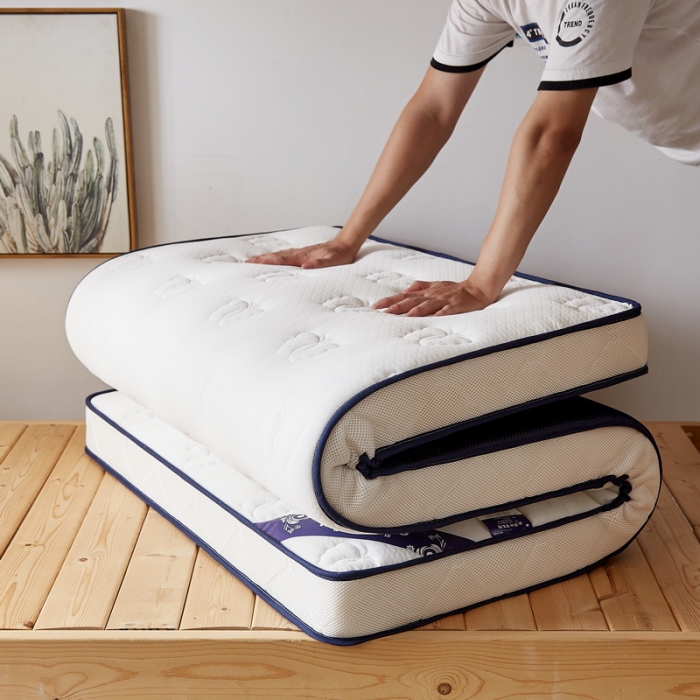 91家纺网 家纺一手货源 找家纺 （总）祁恋婷 2023新款针织棉提花立体乳胶学生床垫【床垫遮盖物】