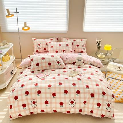 91家纺网 家纺一手货源 找家纺 （总）呗旺鹿 2023新款13372全棉纯棉印花四件套直播款