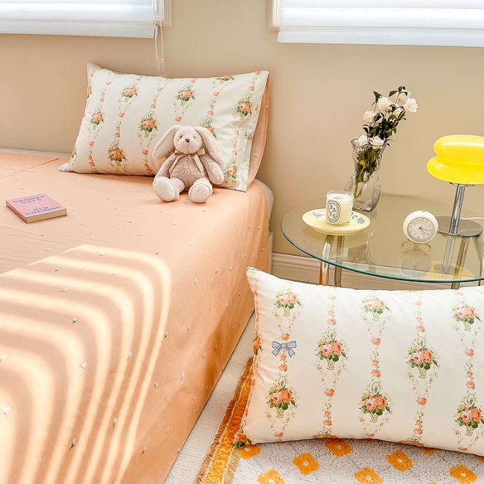 91家纺网 家纺一手货源 找家纺 呗旺鹿 2023新款13372全棉纯棉印花四件套直播款 玫瑰物语