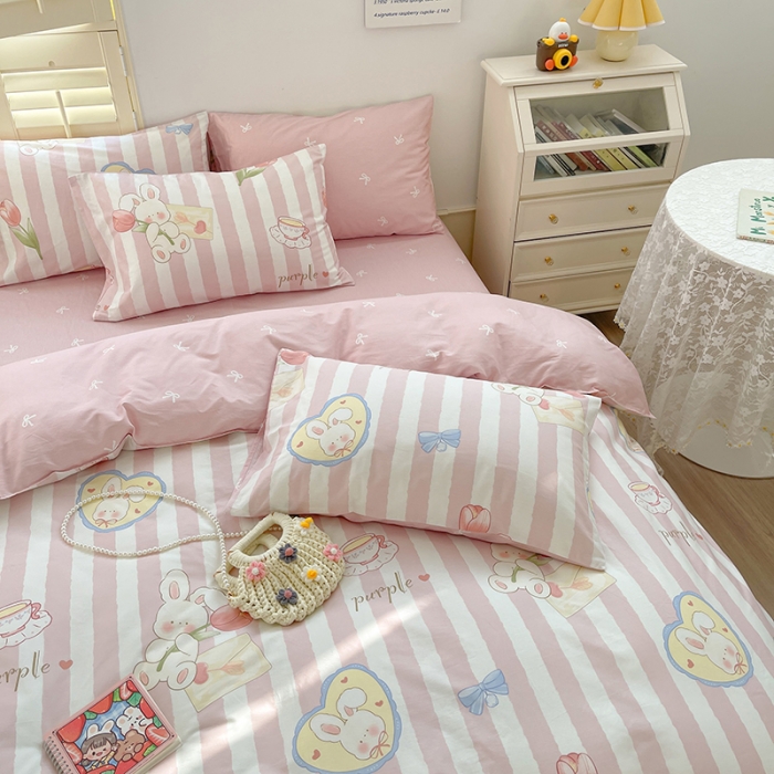 91家纺网 家纺一手货源 找家纺 呗旺鹿 2023新款13372全棉纯棉印花四件套直播款 瑞贝卡