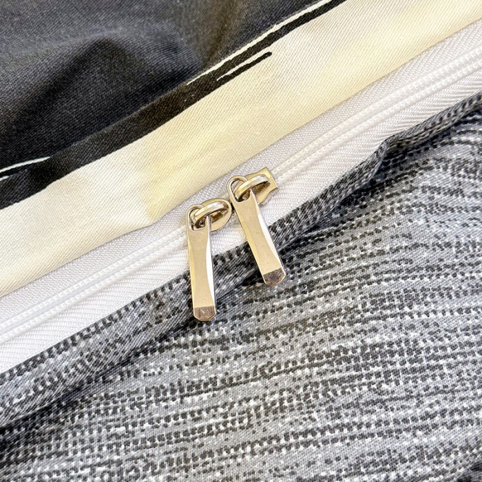 91家纺网 家纺一手货源 找家纺 名兮 2023新款极简风全棉印花四件套 黑白空间