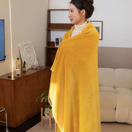 91家纺网 家纺一手货源 找家纺 富瑞阁 2024新款太阳格牛奶绒披肩 郁金香