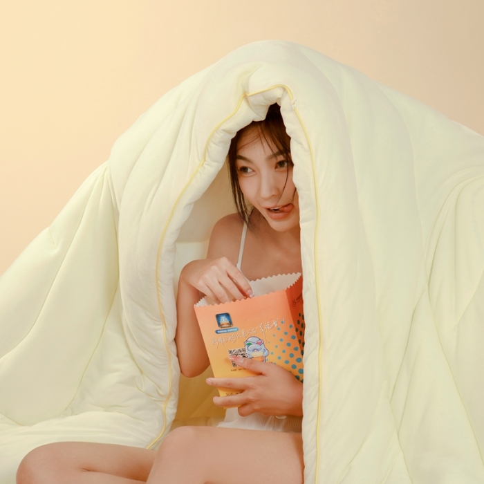 91家纺网 家纺一手货源 找家纺 卡姿家纺 2023新款玉米泡芙被