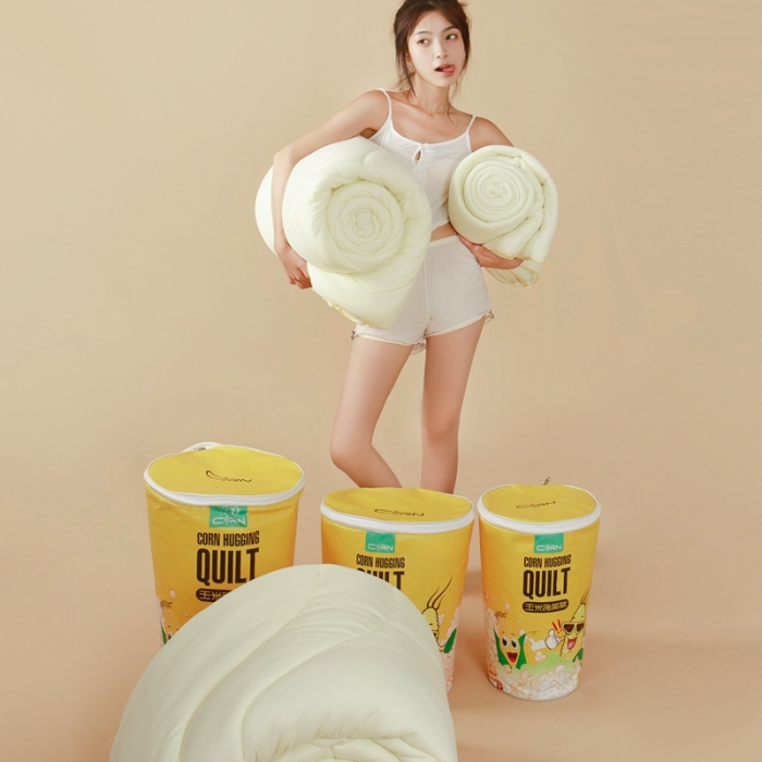 91家纺网 家纺一手货源 找家纺 卡姿家纺 2023新款玉米泡芙被