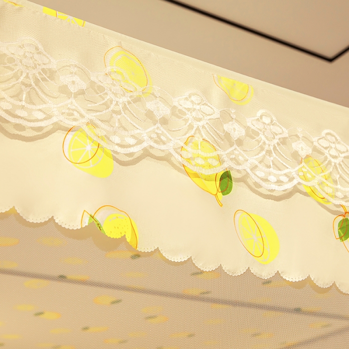 91家纺网 家纺一手货源 找家纺 千逸虹 2024新款坐床全底纱 遮光蚊帐 柠檬黄