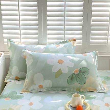 91家纺网 家纺一手货源 找家纺 （总）拾物记 2023新款全棉喷气花卉条纹格子枕套