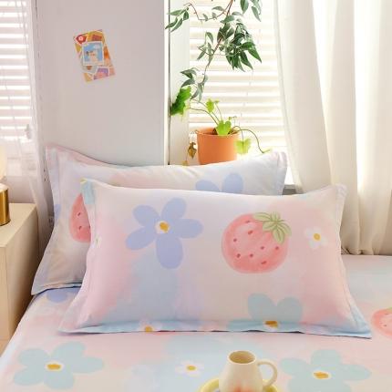 91家纺网 家纺一手货源 找家纺 （总）拾物记 2023新款全棉喷气花卉条纹格子枕套