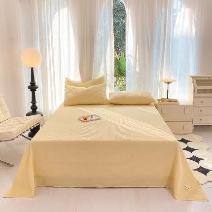 91家纺网 家纺一手货源 找家纺 (总) 眠博士 2023新款全棉华夫格床单三件套