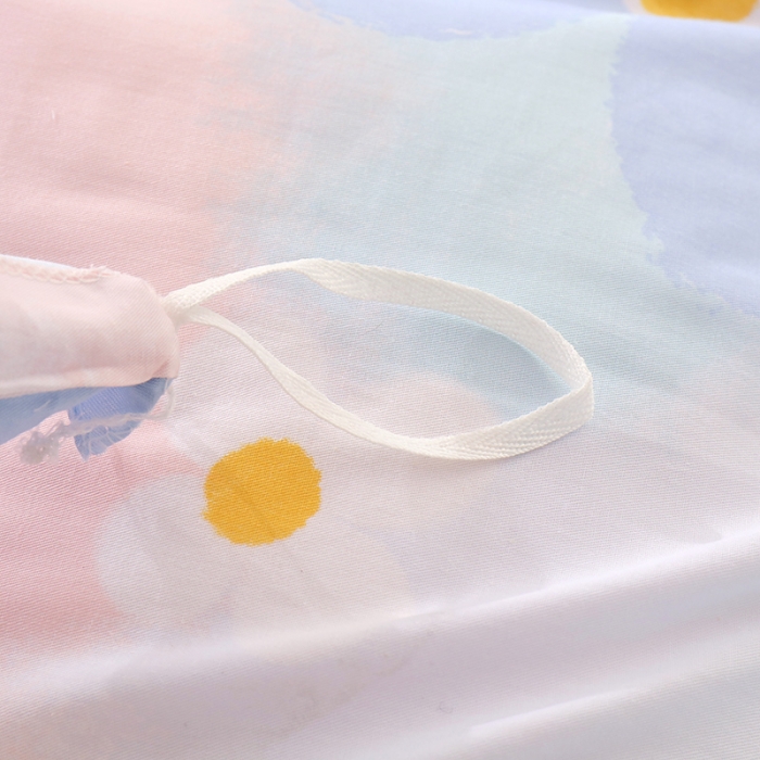 91家纺网 家纺一手货源 找家纺 拾物记 2023新款全棉喷气花卉条纹格子系列单被套 云上花园