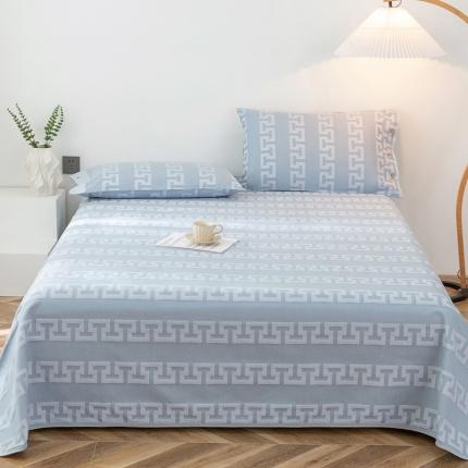 91家纺网 家纺一手货源 找家纺 （总）棉乐町 2025新款老粗布全棉提花凉席三件套软凉席床单