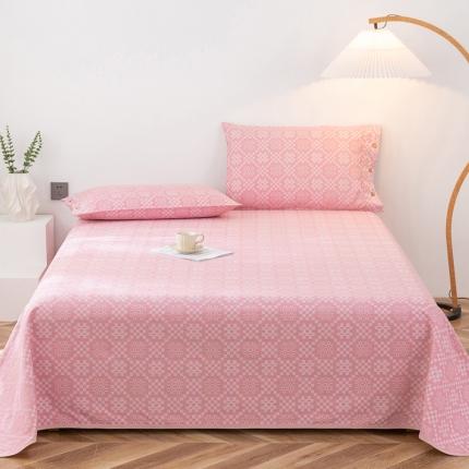 91家纺网 家纺一手货源 找家纺 （总）棉乐町 2025新款老粗布全棉提花凉席三件套软凉席床单