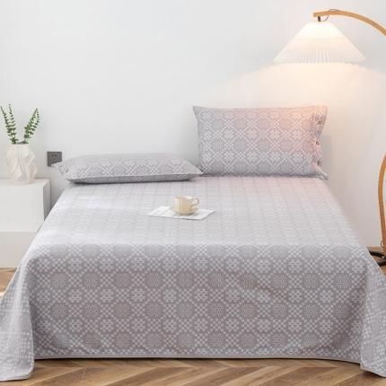 91家纺网 家纺一手货源 找家纺 （总）棉乐町 2025新款老粗布全棉提花凉席三件套软凉席床单