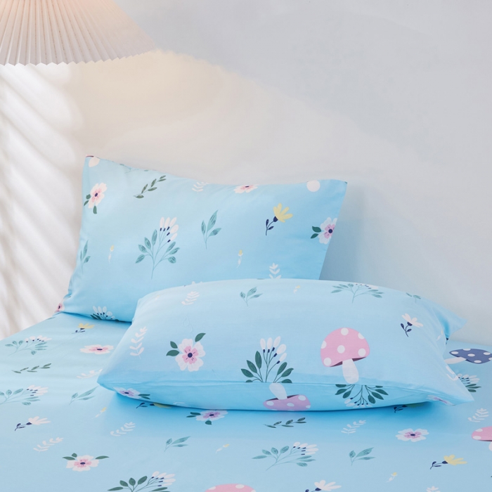 91家纺网 家纺一手货源 找家纺 棉乐町 2025新款加厚全棉床笠 春意盎然